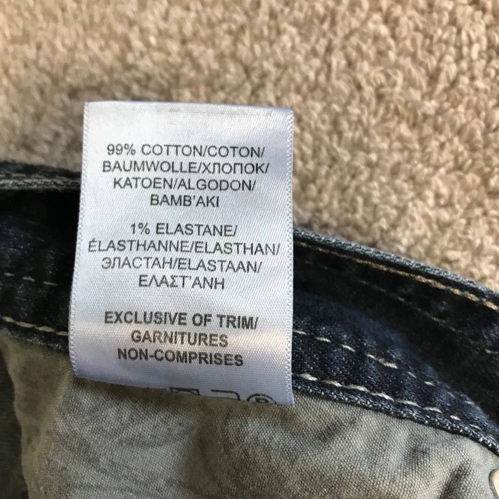 Silver Jeans Mens 42x32 (42x29) Zac Relaxed Straight Leg Stretch Blue Dark Denim - Picture 12 of 16